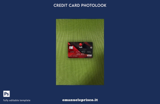 modello frontale photolook con carta di firma per visto bancario USA NAB in stil